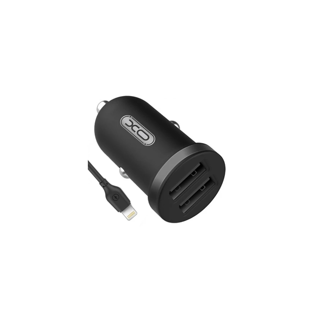 Зарядний пристрій XO 2xUSB 2.1A + cable USB to Lightning black (TZ08-L-BK) - зображення 3