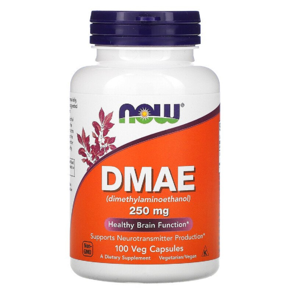 Амінокислота Now Foods DMAE (диметиламіноетанол) 250мг, 100 вегетаріанських капсул (NOW-03090) - зображення 1