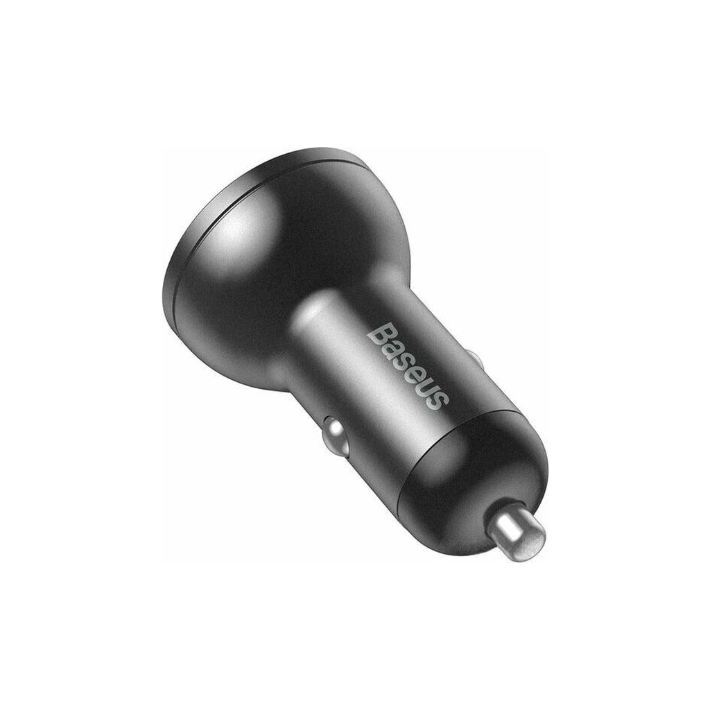 Зарядний пристрій Baseus Digital Display Dual USB 4.8A 24W black (CCBX-0G) - зображення 1