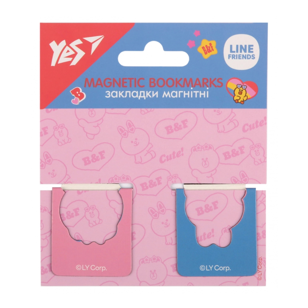 Закладки для книг Yes магнітні Line Friends, висікання, 2 шт (708399) - зображення 2