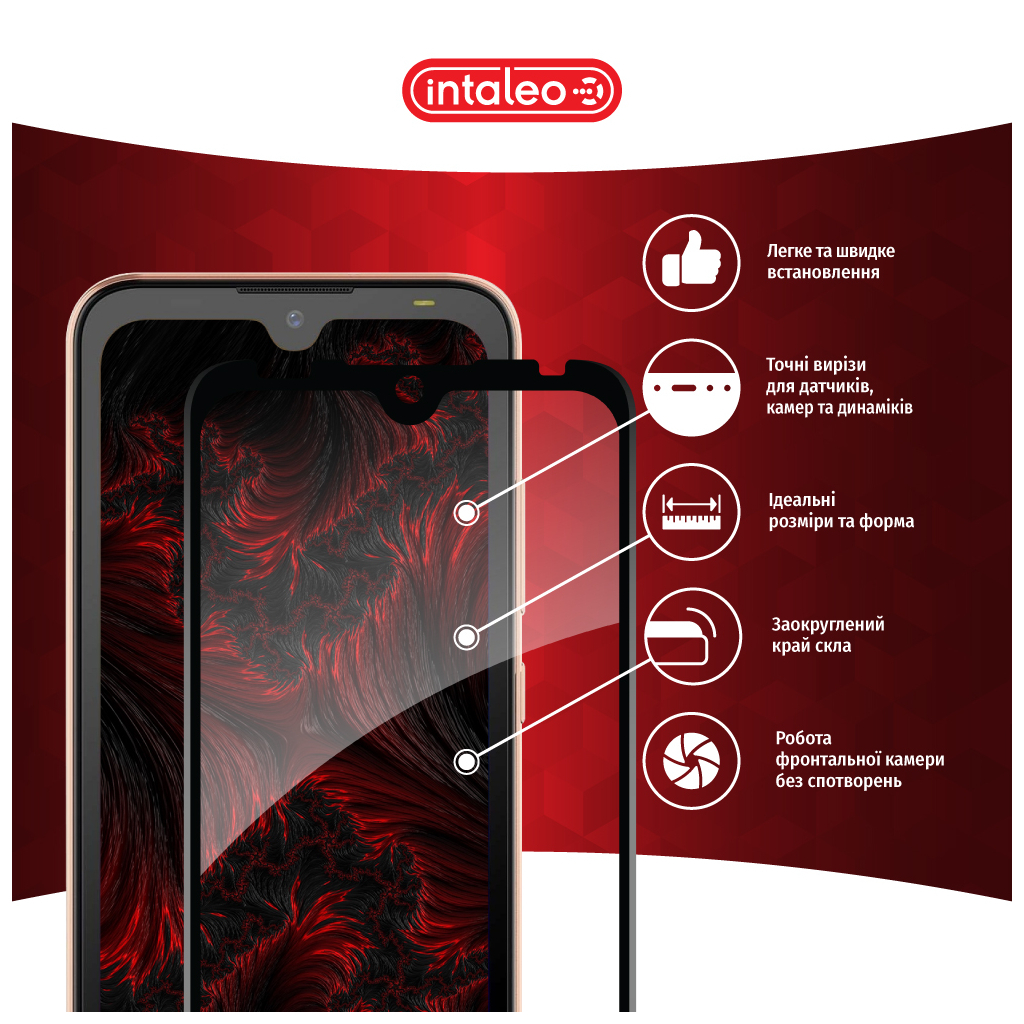 Скло захисне Intaleo Full Glue Tecno Pop 5 Go Black (1283126573378) - зображення 3