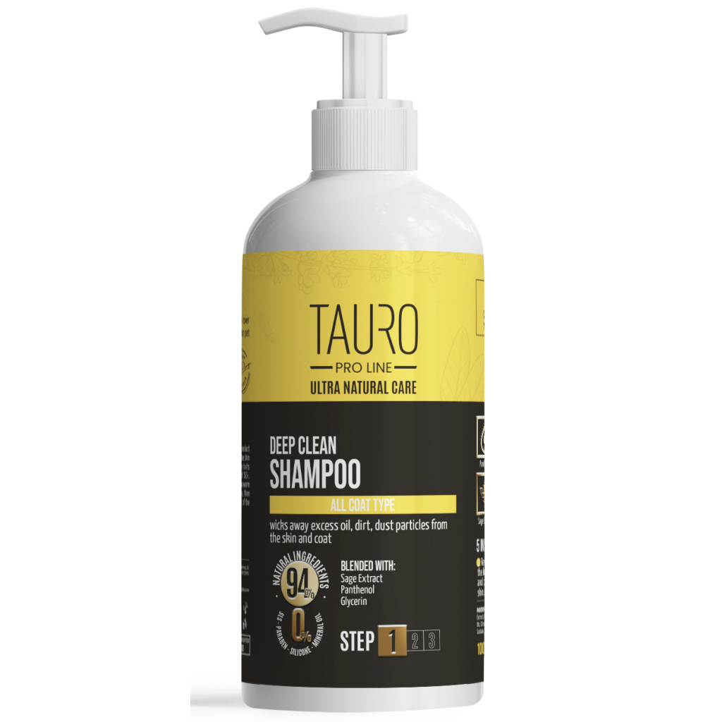 Шампунь для тварин Tauro Pro Line Ultra Natural Care Deep Clean 1000 мл (TPL63590) - зображення 1
