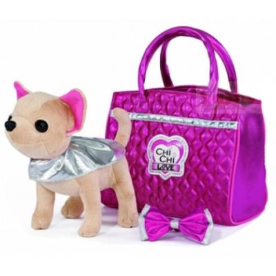 М'яка іграшка Chi Chi Love Чихуахуа Модний гламур із накидкою бантом і сумочкою 20 см (589 2280) - зображення 1