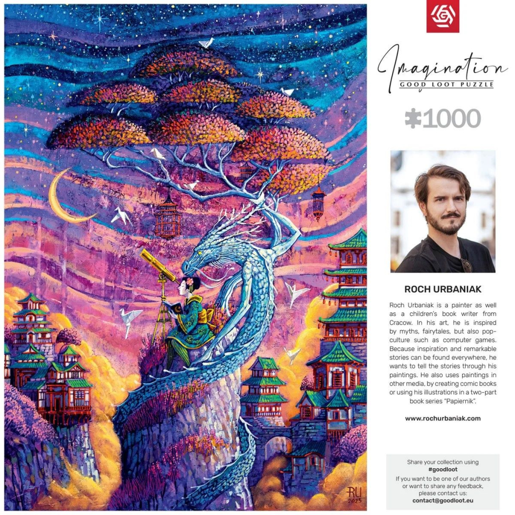 Пазл GoodLoot Imagination: Roch Urbaniak Sakura & Ryu 1000 ел. (5908305249740) - зображення 6