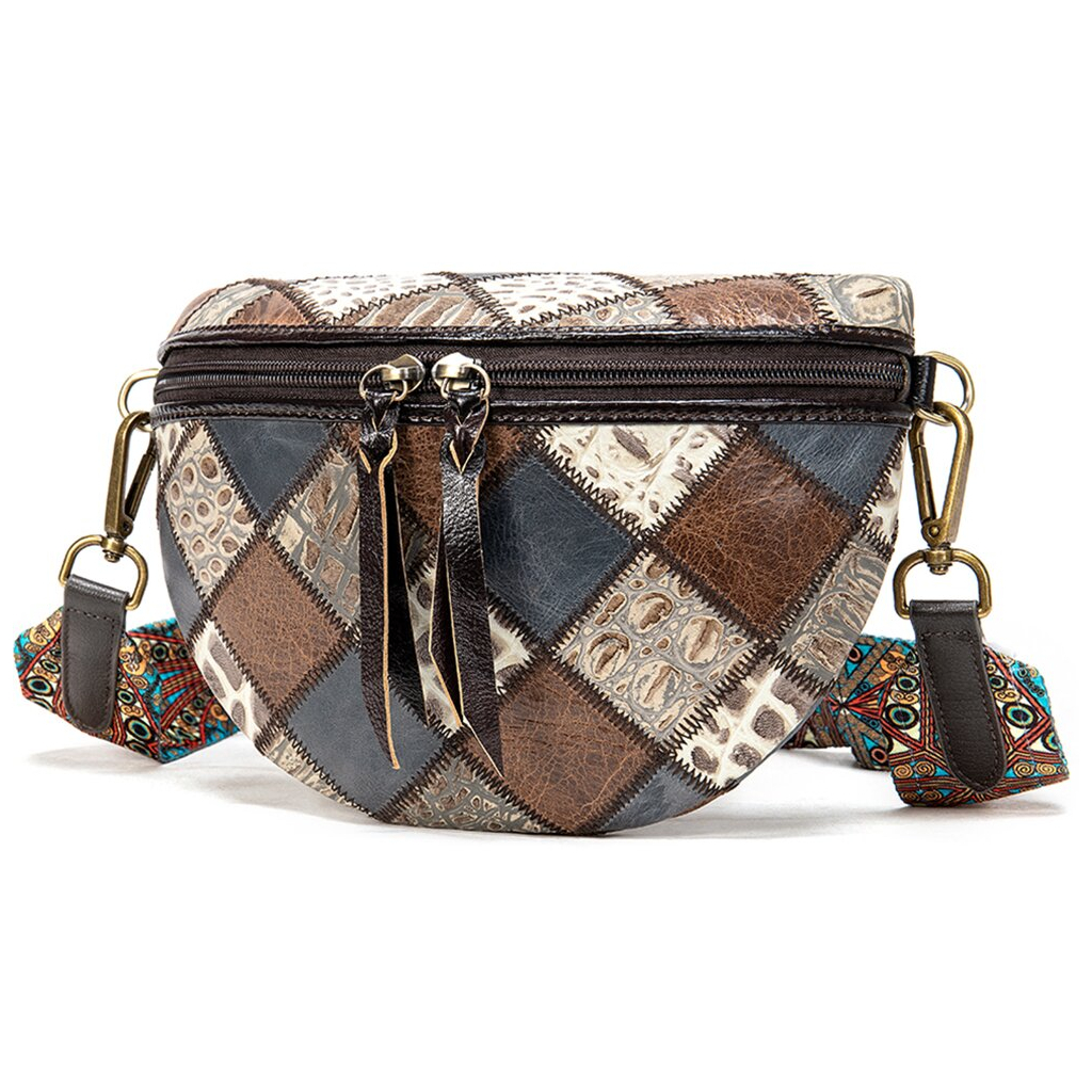 Сумка Vintage Жіноча поясна шкіряна Різнокольорова (20342) - зображення 5