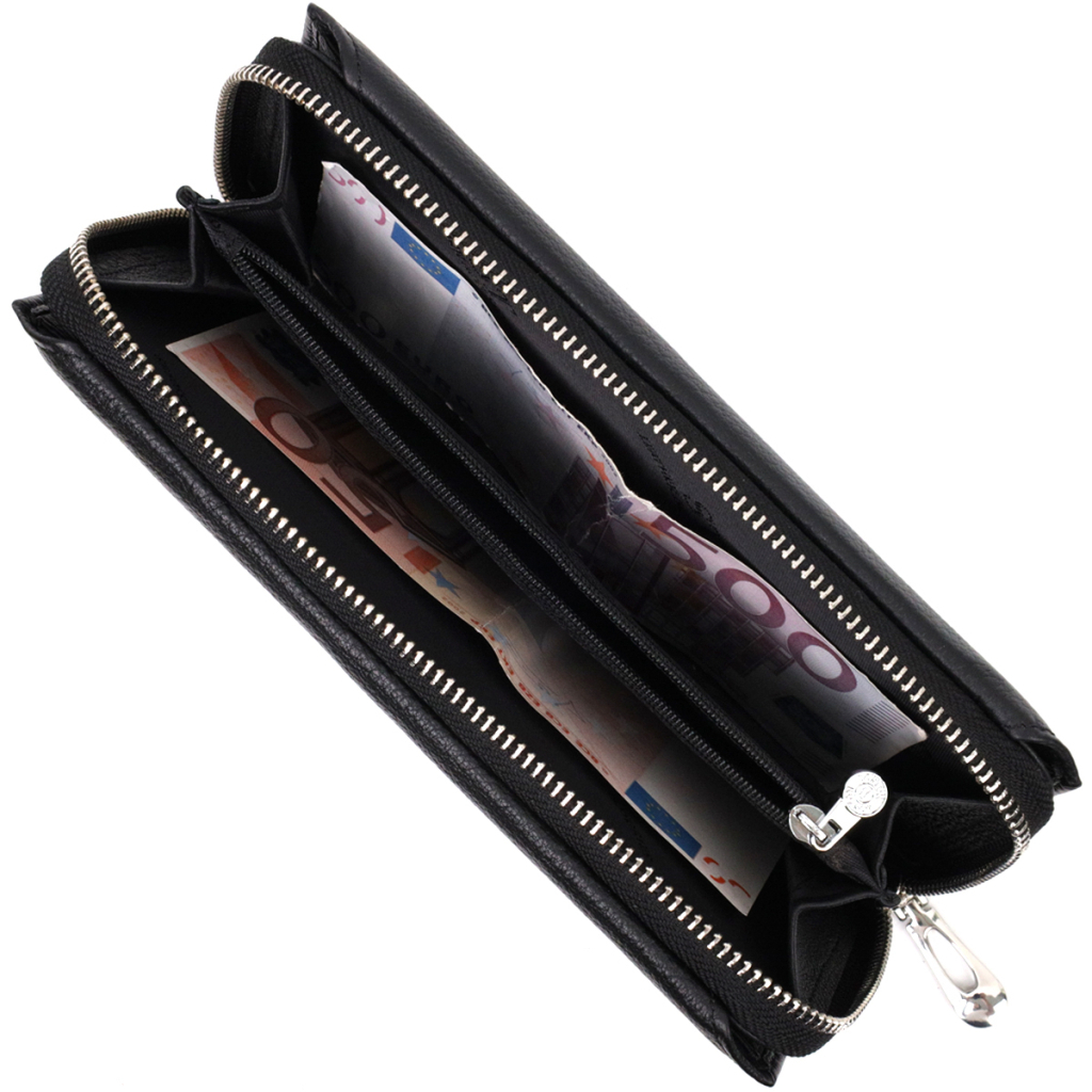 Гаманець ST Leather З натуральної шкіри Чорний (19432) - зображення 8