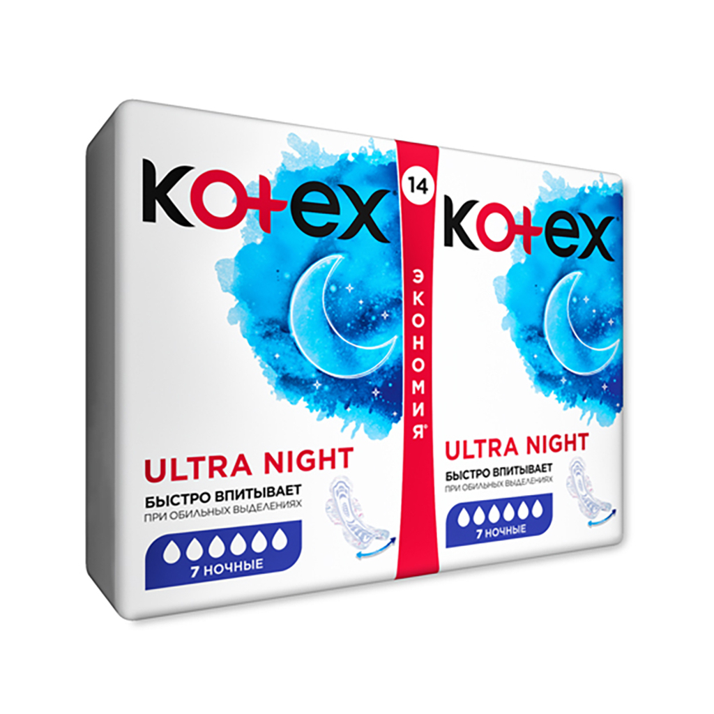 Гігієнічні прокладки Kotex Ultra Night 14 шт. (5029053545226) - зображення 2