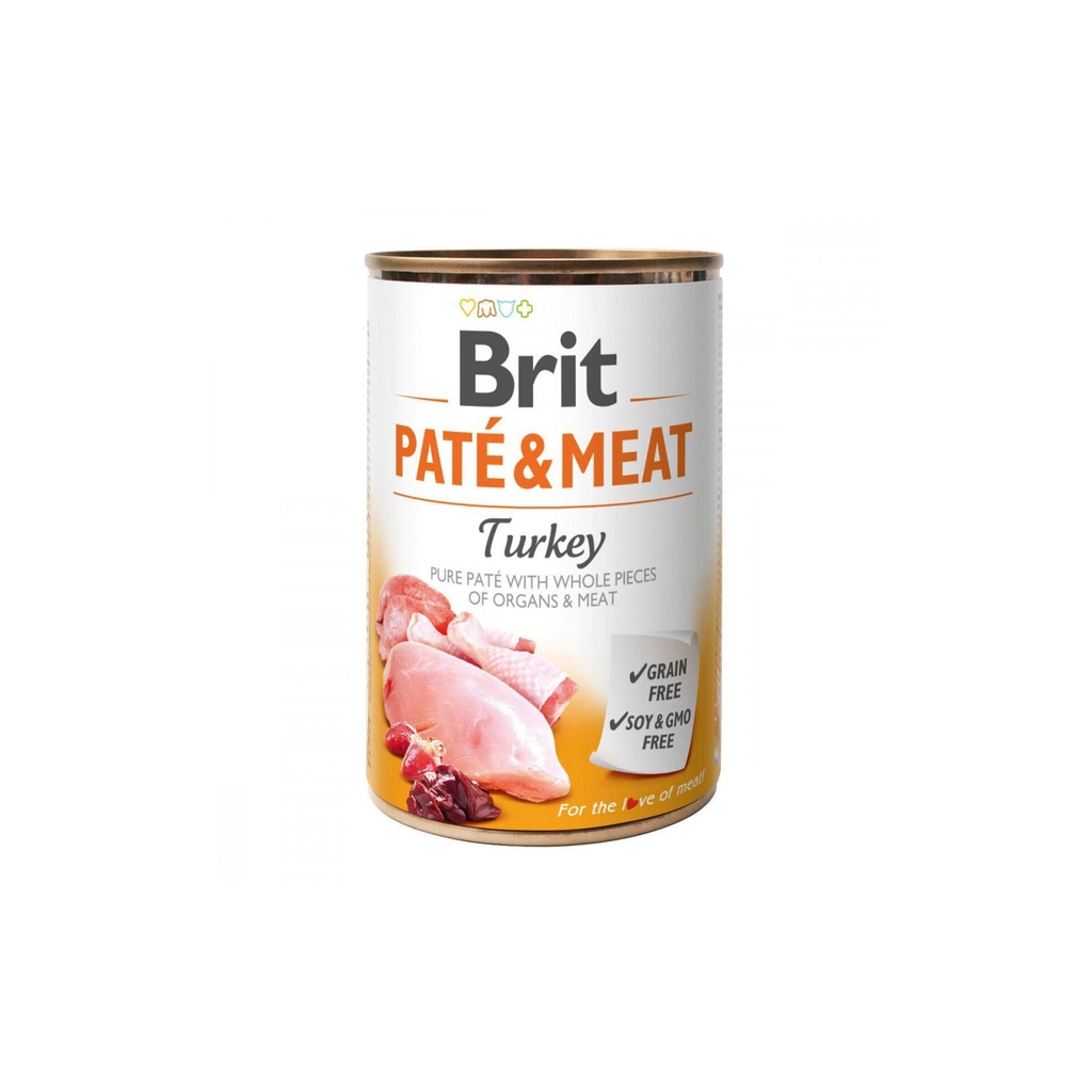 Вологий корм для собак Brit Care Pate and Meat для дорослих собак з індичкою (8595602557479) - зображення 1