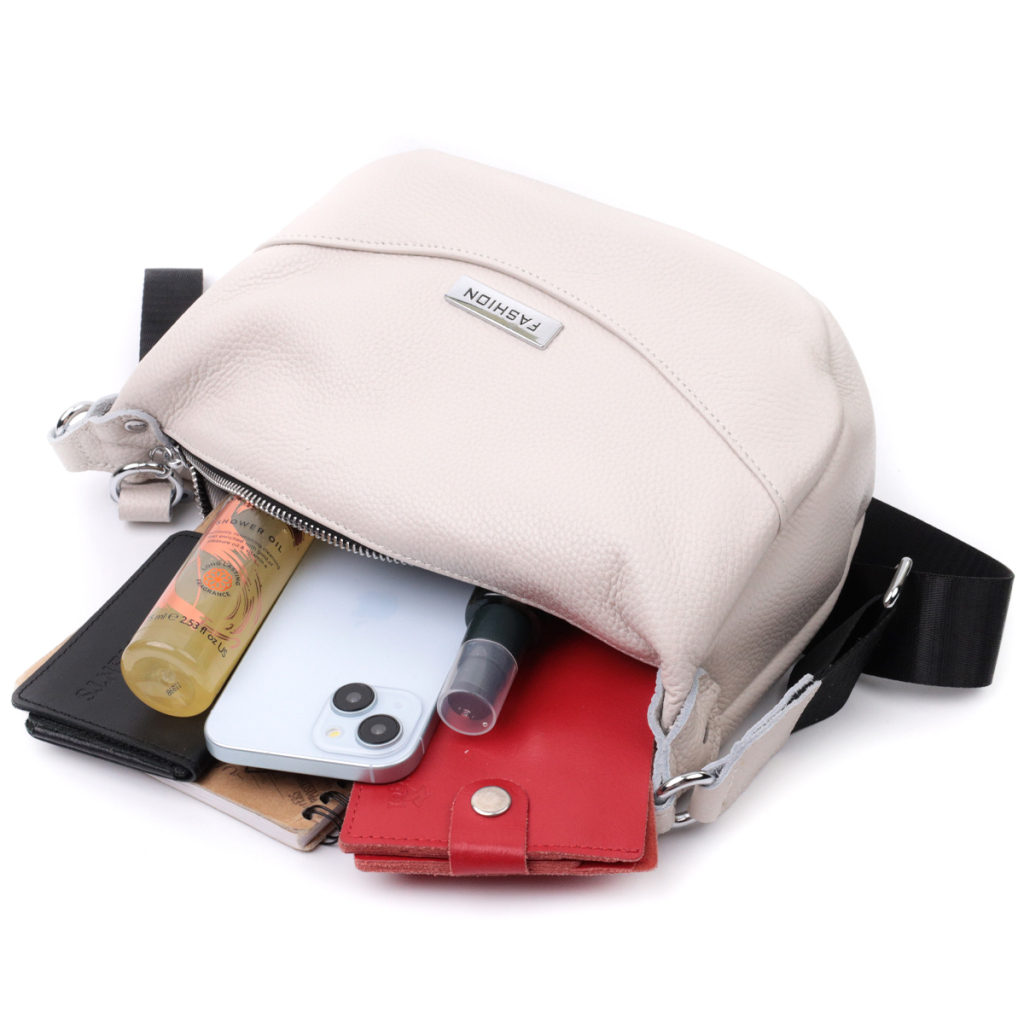 Сумка Vintage Жіноча через плече з натуральної шкіри Біла (22616) - зображення 10