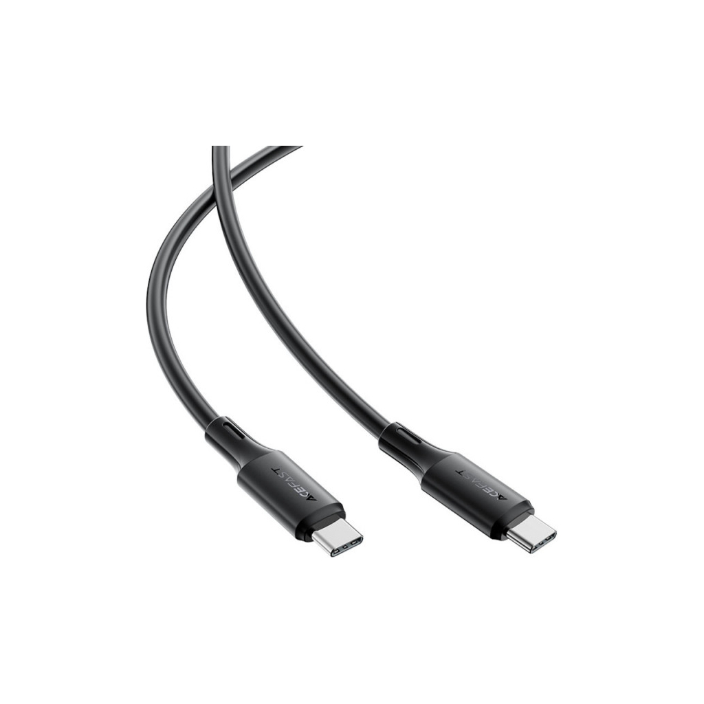 Дата кабель USB-C to USB-C 1.2m 3A 60W silicone black Acefast (6974316284161) - зображення 3