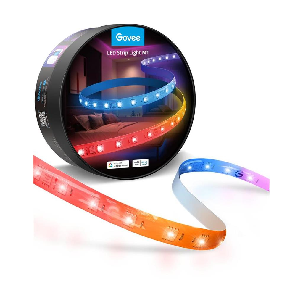 Світлодіодна стрічка Govee H61E1, 5.0m, RGBICW, WI-FI/Bluetooth, white (H61E13D2) - зображення 1