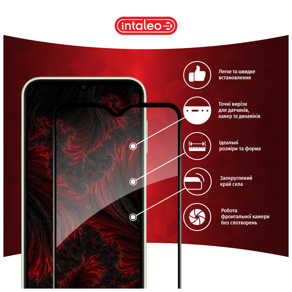 Скло захисне Intaleo Full Glue Samsung A15 Black (1283126583063) - зображення 3