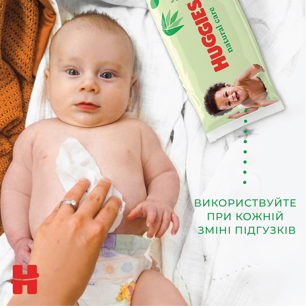 Дитячі вологі серветки Huggies 56 шт (5029053550152) - зображення 5