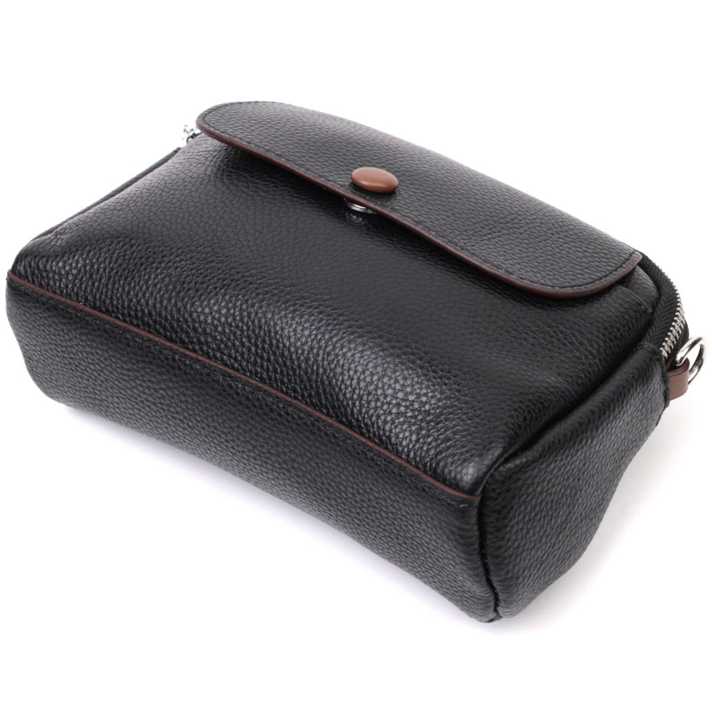 Сумка Vintage Шкіряна маленька Чорна (22324) - зображення 5