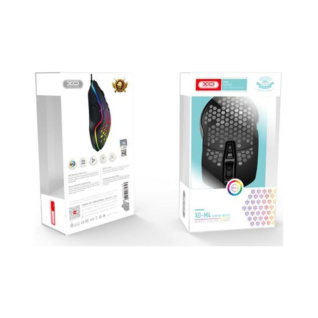 Мишка XO M4 4000 DPI RGB USB Black (XO-M4-BK) - зображення 5