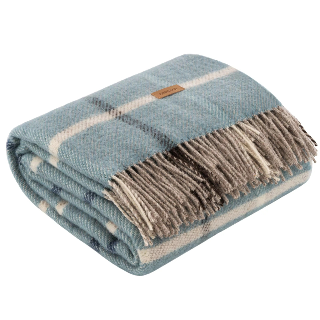 Плед Ardesto Leonardo Alpina 100% вовна, блакитний 140x200 см (ART0704LM) - picture 5