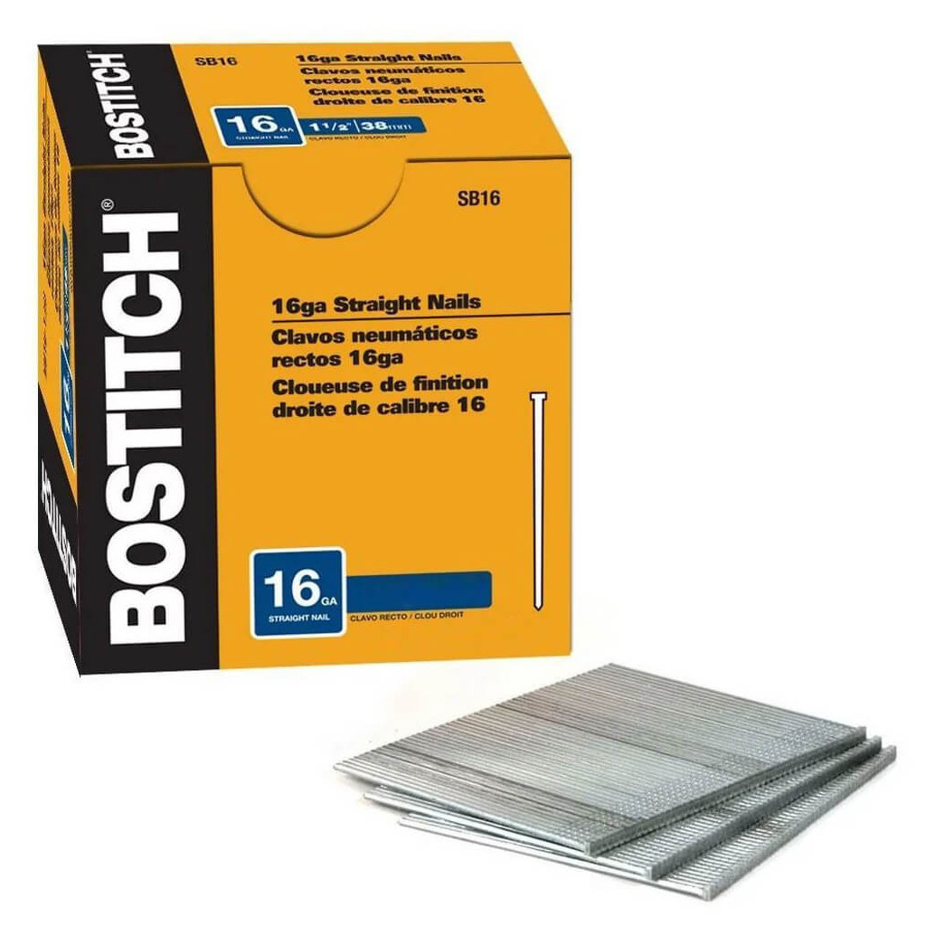 Цвяхи Bostitch оздоблювальні, тип "SB16", L=32 мм, капелюшок 3.0 мм, 2500 шт (SB16-1.25) - изображение 1