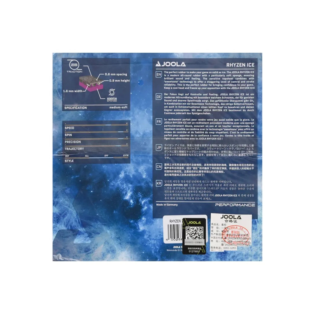 Накладка для ракетки Joola Rhyzen Ice 2.0 Red (70560) (930984) - изображение 3