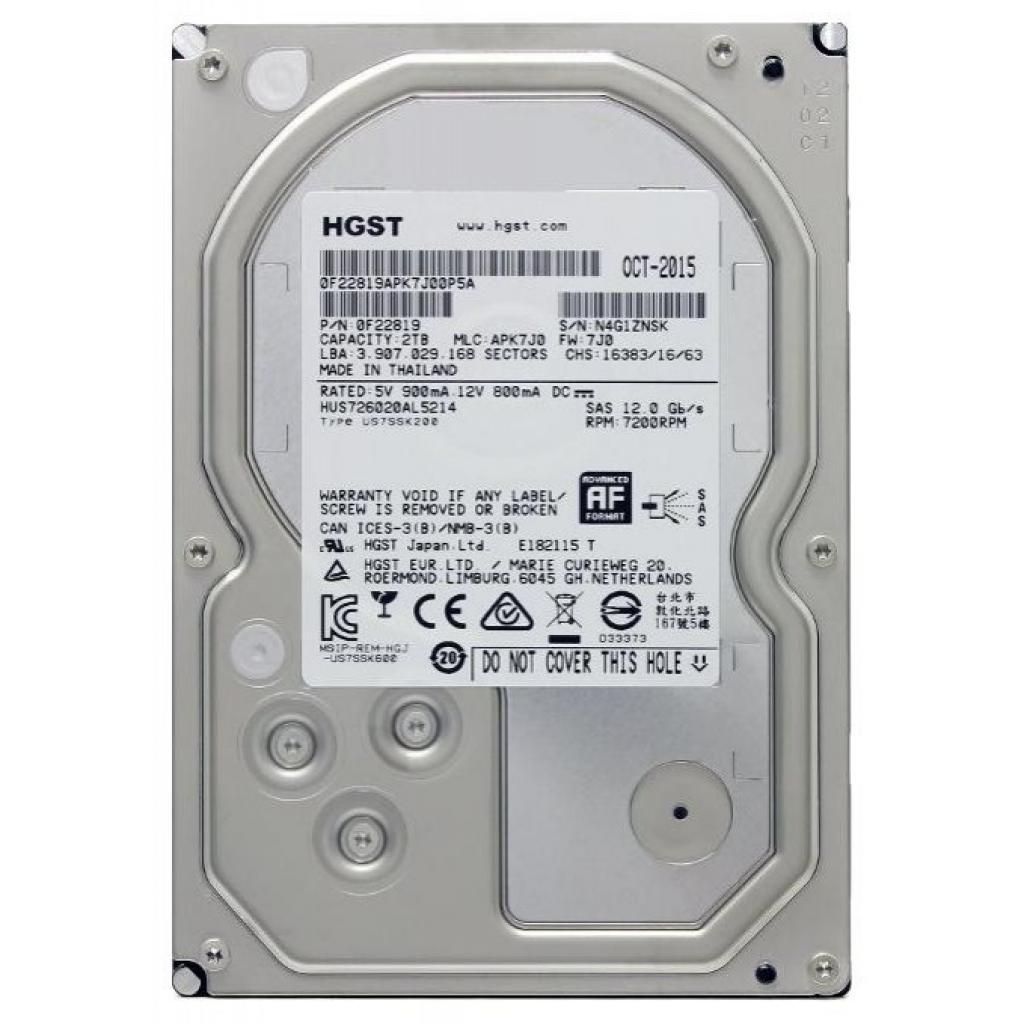 Жорсткий диск для сервера 2TB WDC Hitachi HGST (0F22819 / HUS726020AL5214) - зображення 1