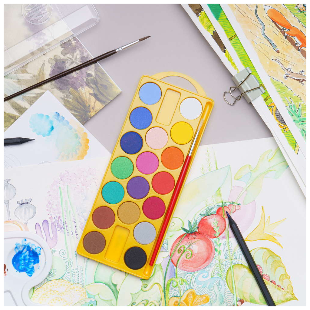 Акварельні фарби Школярик 18 кольорів (83210900-UA) - зображення 3