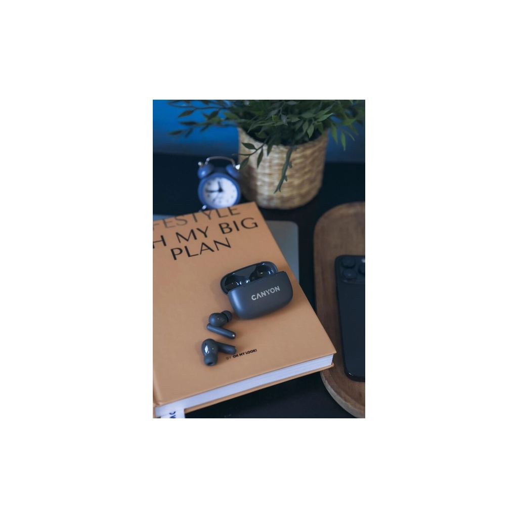 Навушники Canyon TWS-10 OnGo ANC ENC Graphite (CNS-TWS10B) - зображення 10