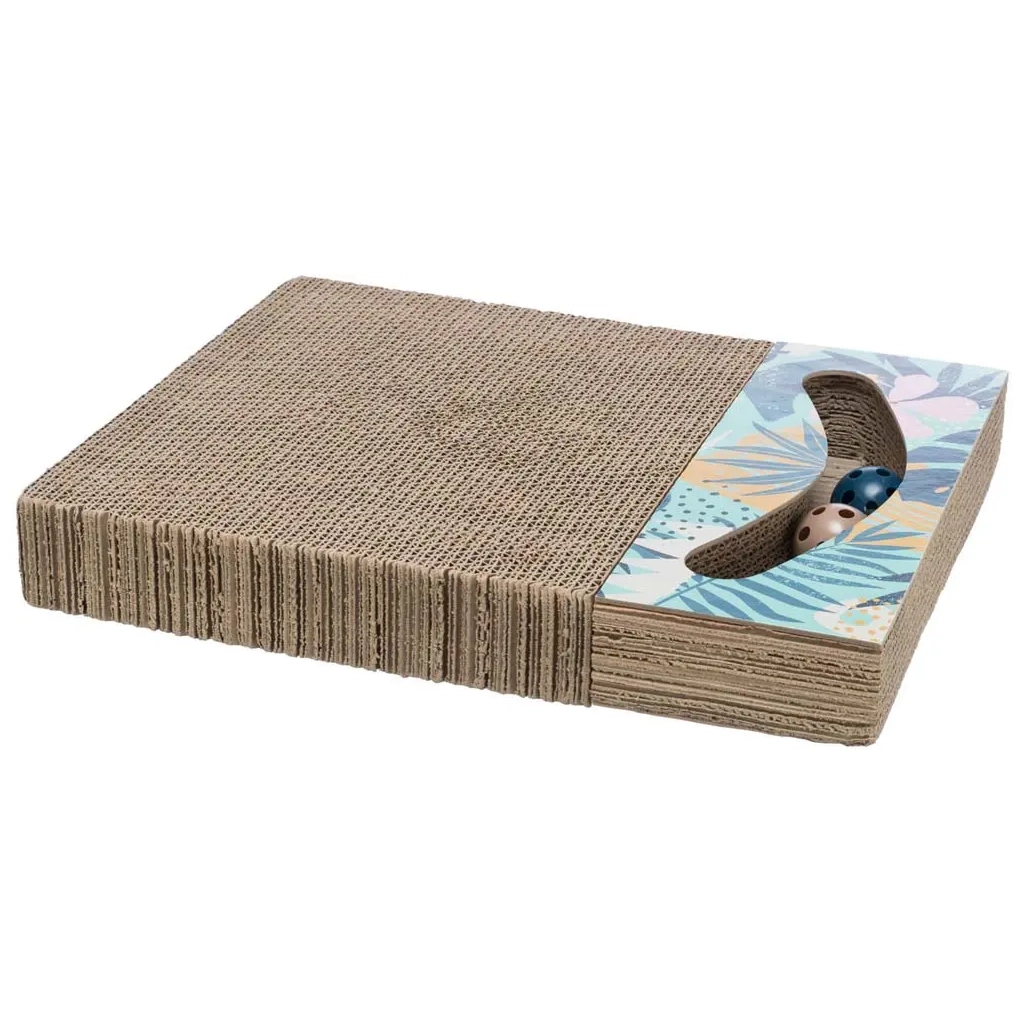 Дряпка (кігтеточка) для котів Trixie картонна з м'ячиками та м'ятою 38×5×30 см (4011905480060) - зображення 2