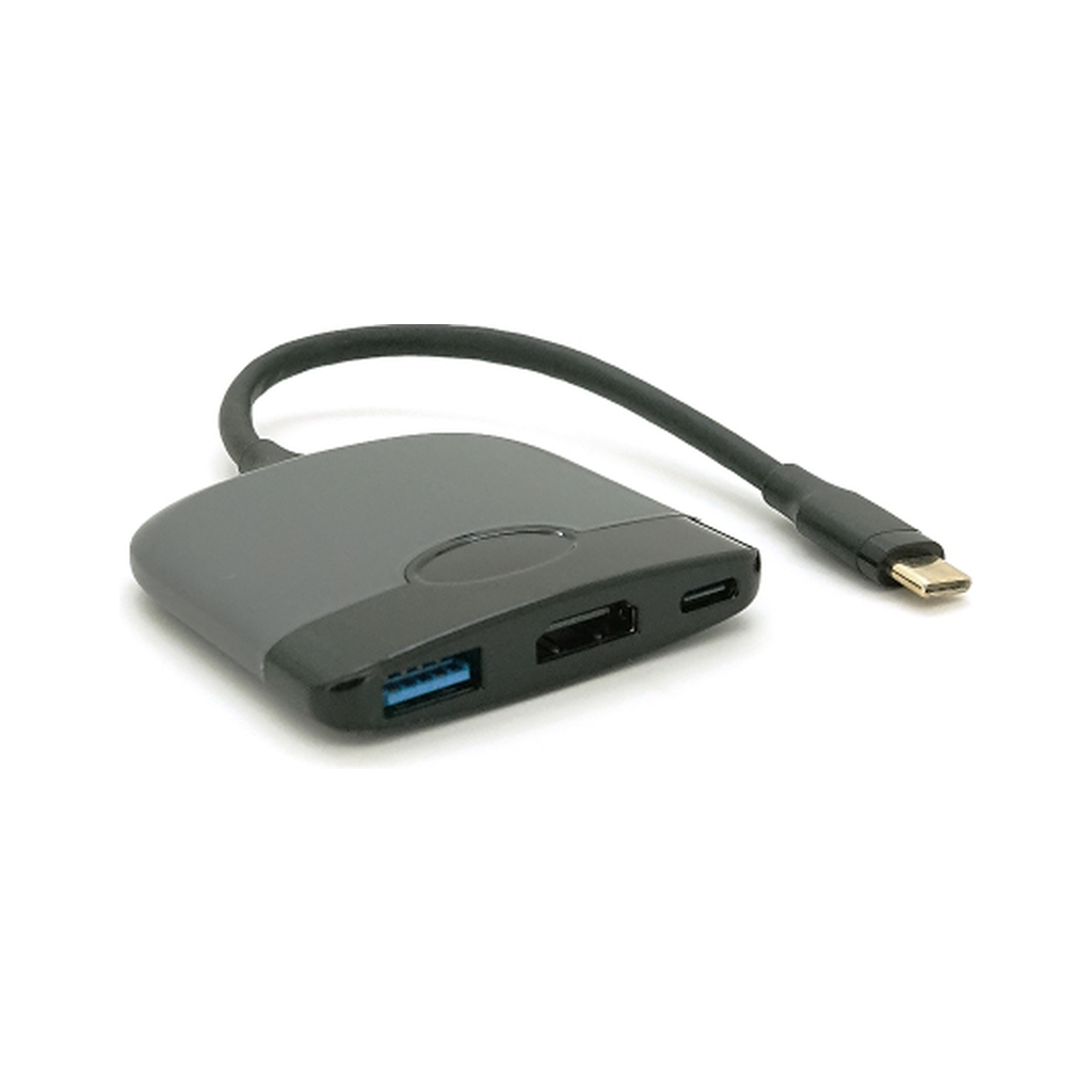 Концентратор Voltronic USB-C 3-in-1 USB 3.0 + USB-C + HDMI 0.23m black (YT-HTC3in1) - зображення 3