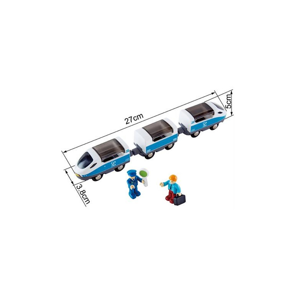 Залізниця Hape Набір для іграшкової залізниці Поїзд Інтерсіті з вагонами (E3728) - зображення 3