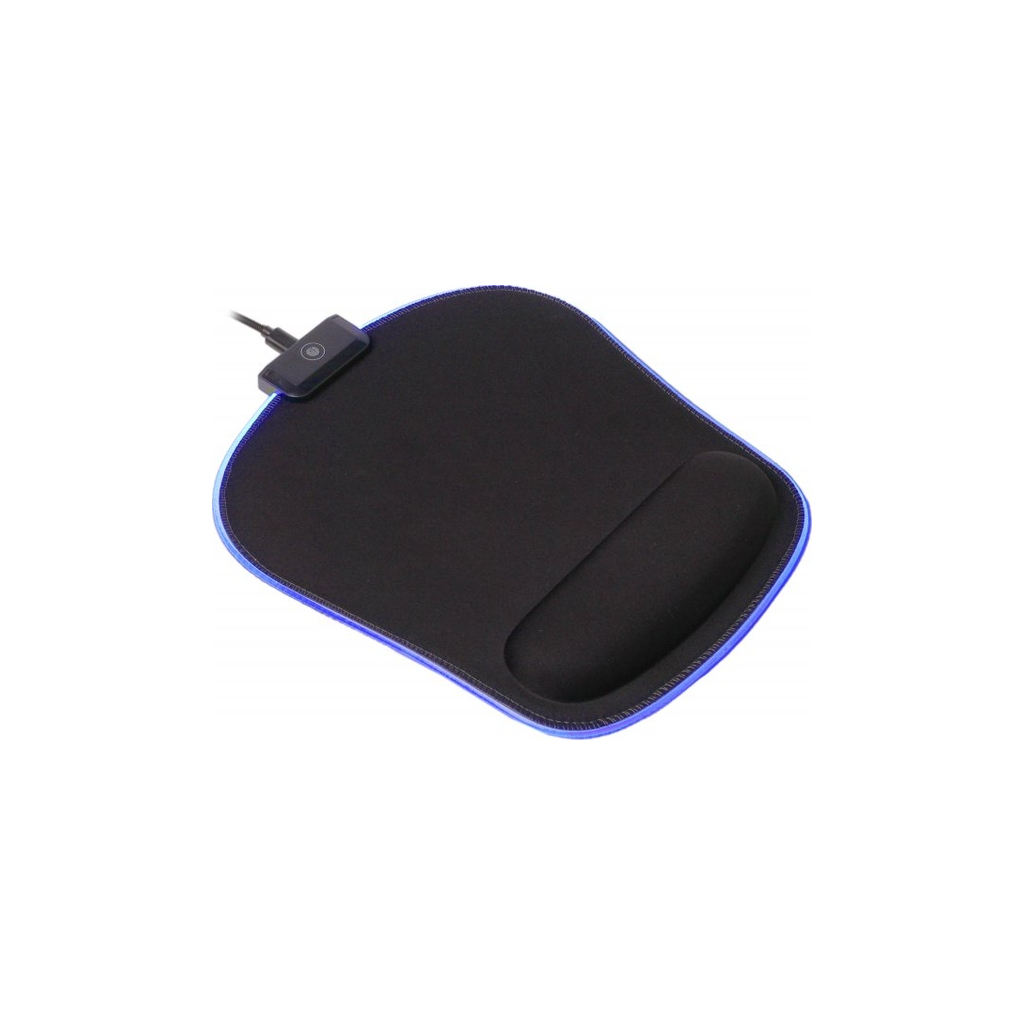 Килимок для мишки Maxxter MMP-LEDPAD-BK RGB Black (MMP-LEDPAD-BK) - зображення 1