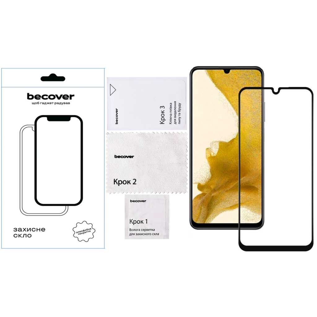 Скло захисне BeCover ZTE Blade A34 Black (711796) - изображение 4