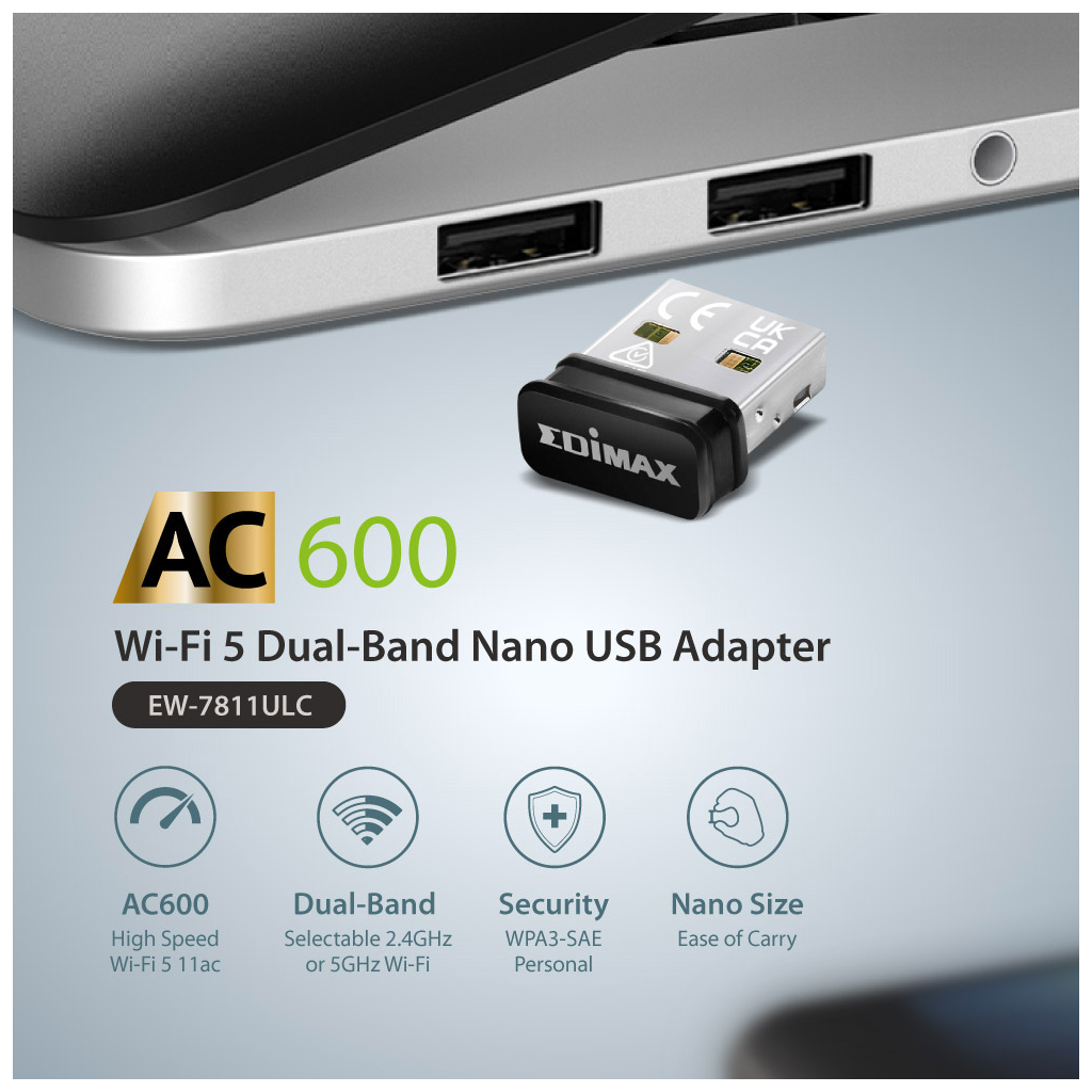 Мережева карта Wi-Fi Edimax EW-7811ULC - изображение 3