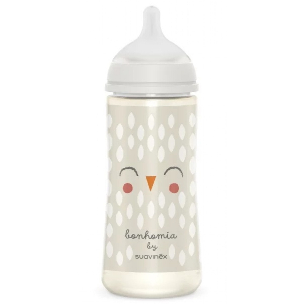 Пляшечка для годування Suavinex Bonhomia, повільний потік, 360 мл, біла (307839) - зображення 2