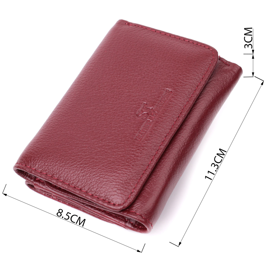 Гаманець ST Leather Шкіряний Бордовий (22507) - зображення 3