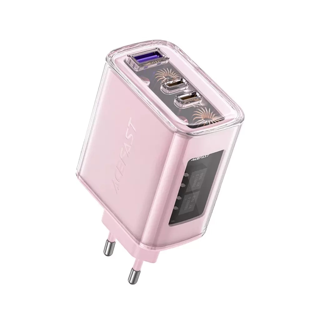 Зарядний пристрій Acefast 3xUSB 65W (2xUSB-C+USB-A) Gan A45 Fast Charger Cherry blossom (6974316282082) - зображення 2