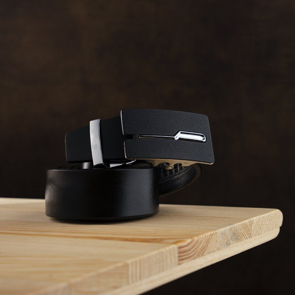 Ремінь Vintage Чоловічий з матовою пряжкою Чорний (20335) - зображення 8