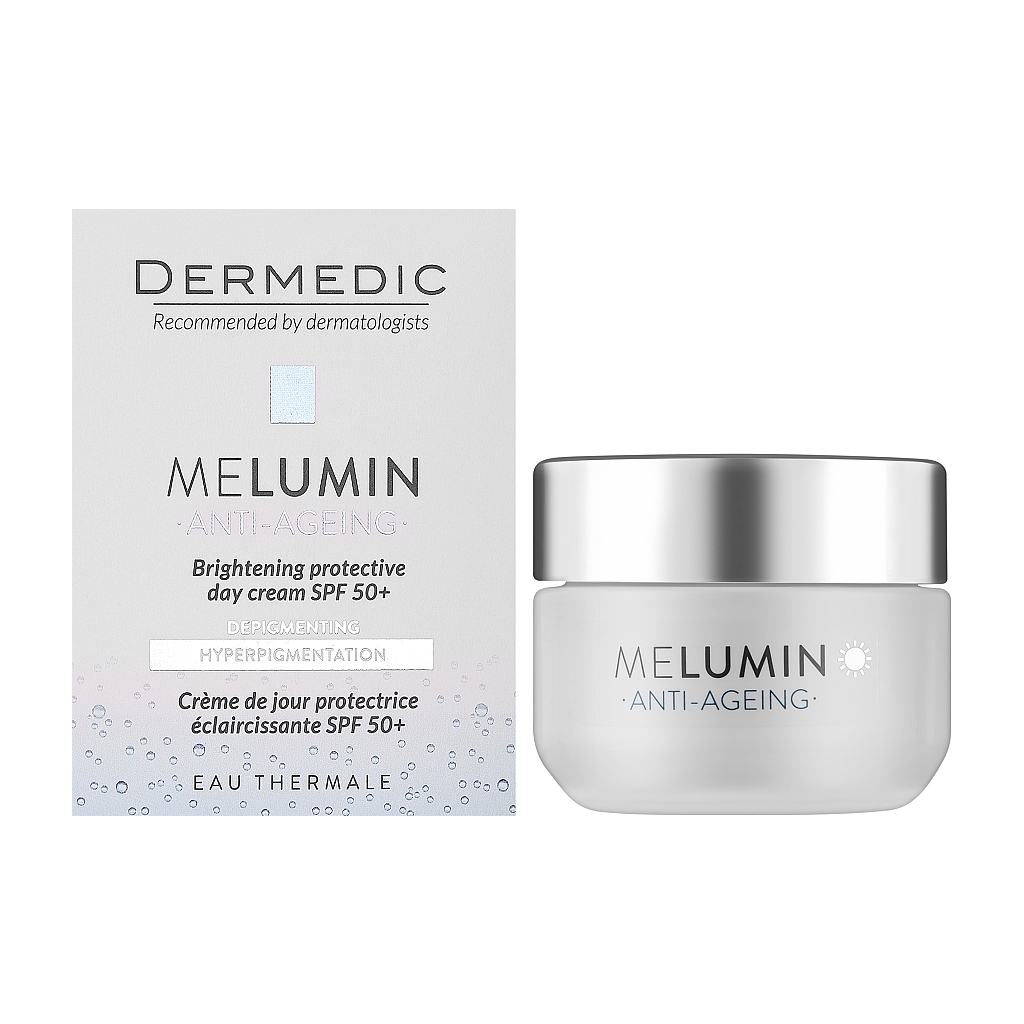 Крем для обличчя Dermedic Melumin Денний Захисний Освітлювальний SPF50+ 50 мл (5901643177089) - зображення 1