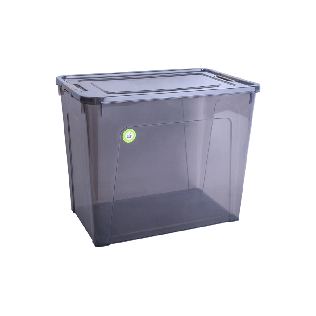 Контейнер для зберігання Алеана Smart Box Коричневий 40 л (алн 123086/коричневий прозорий) - зображення 1