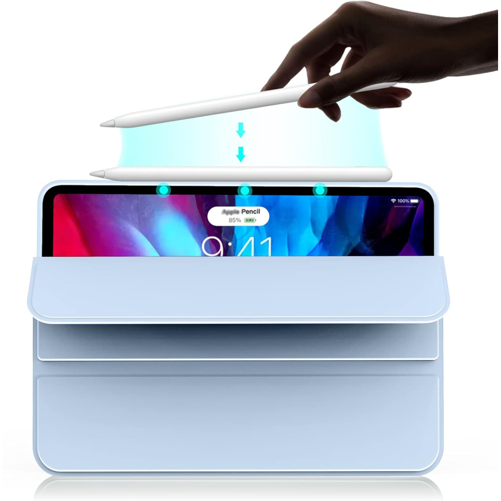 Чохол до планшета BeCover Tri Fold Soft TPU Silicone Apple iPad Pro 13" M4 2024 Light Blue (711753) - зображення 2