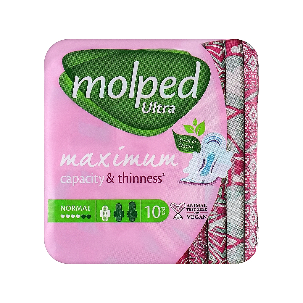 Гігієнічні прокладки Molped Ultra Normal Deo Floral 4 краплі 10 шт. (8690536838547) - зображення 1