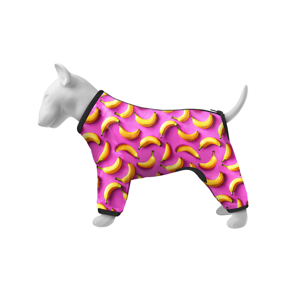 Вітровка для тварин WAUDOG Clothes Банани на рожевому M 35 (392-4055) - зображення 1