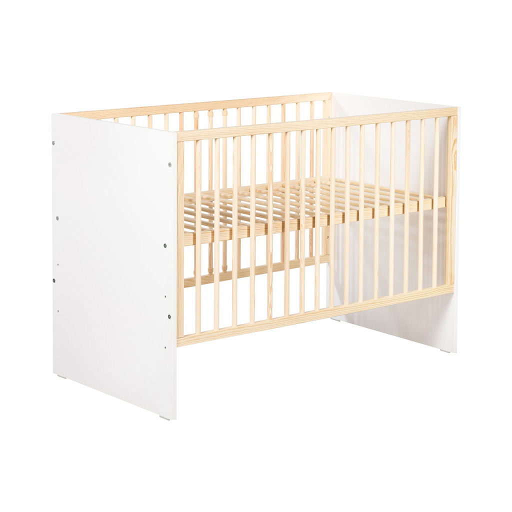 Ліжечко Klups Willy 120 х 60 см Біле/Сосна (WILLY1) - зображення 1