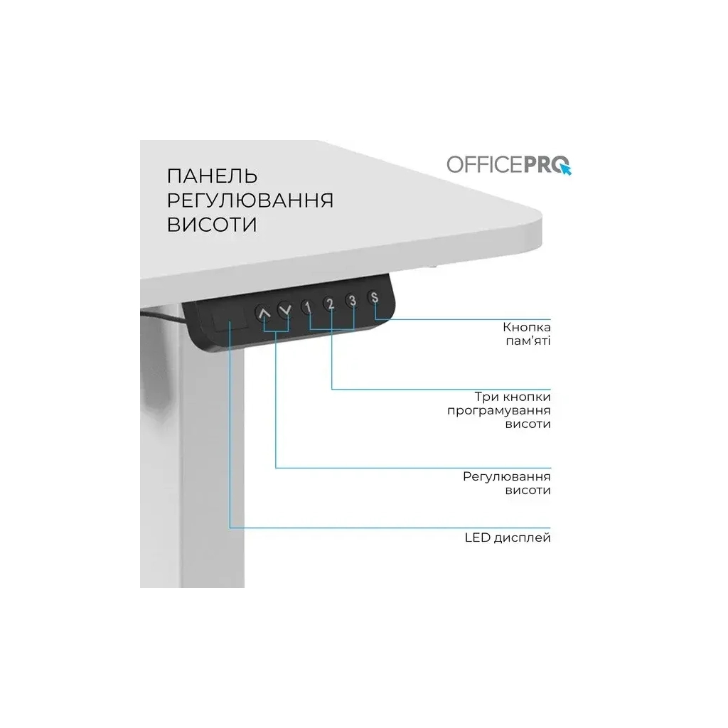 Комп'ютерний стіл OfficePro ODE1470W White (ODE1470W) - изображение 6