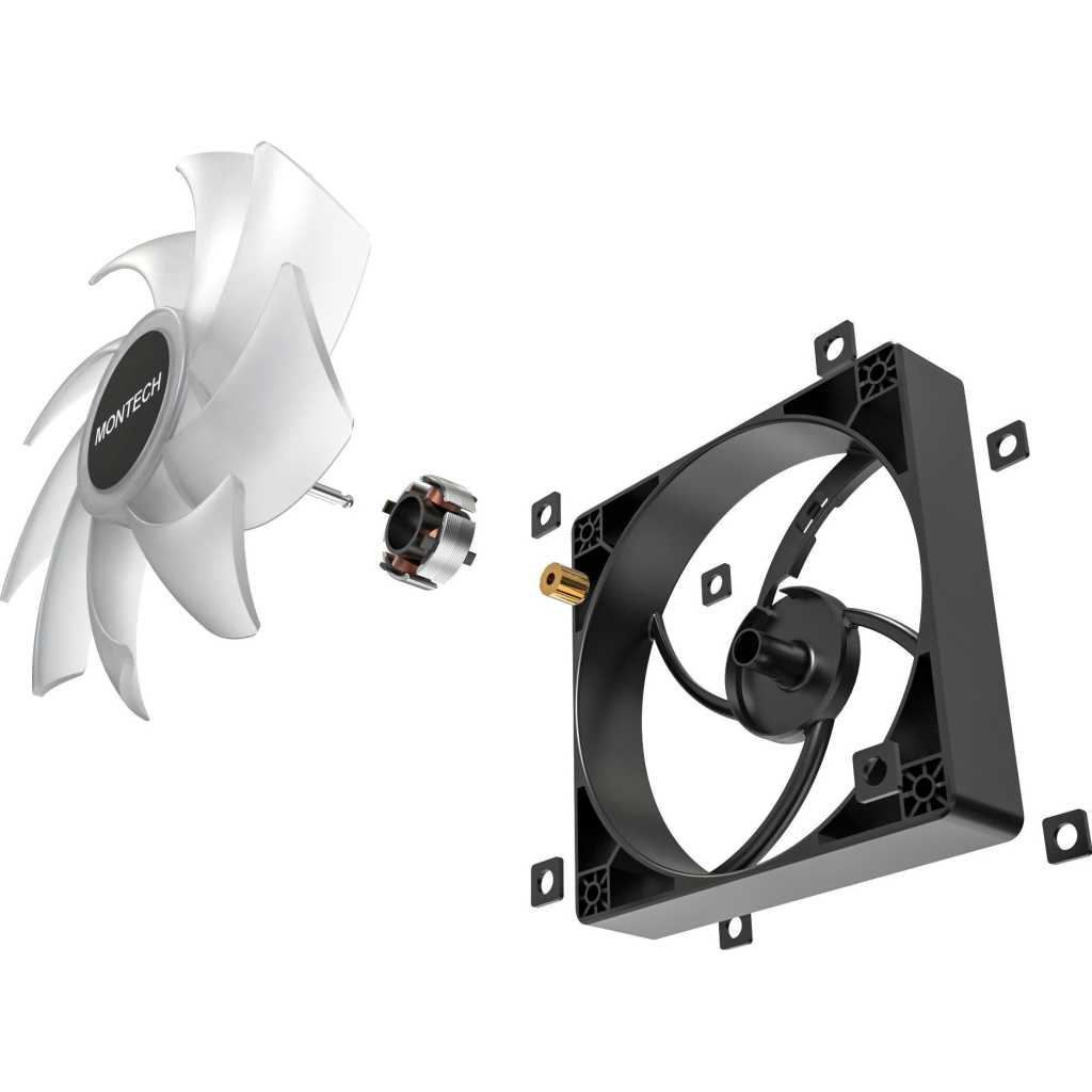 Кулер до корпусу MONTECH GF120 PWM BLACK - зображення 3