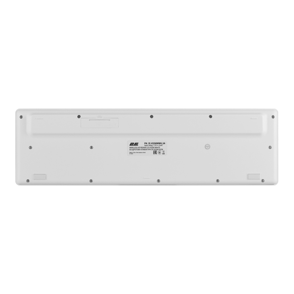 Клавіатура 2E KS260 106key Wireless UA White (2E-KS260WWH_UA) - зображення 2