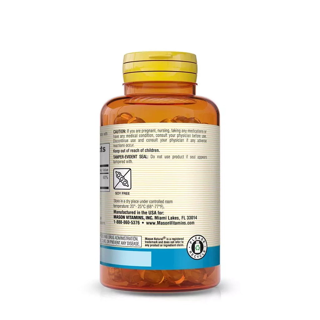 Мінерали Mason Natural Магній цитрат, 250 мг, Magnesium Citrate, 60 гелевих капсул (MAV18615) - изображение 3