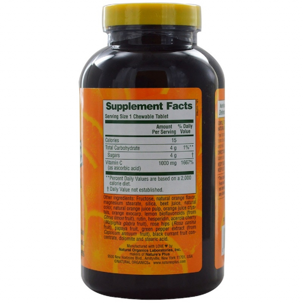 Вітамін Natures Plus Вітамін С, Orange Juice Vitamin C, 1000 мг, Nature's Plus, 6 (NTP2468) - зображення 2