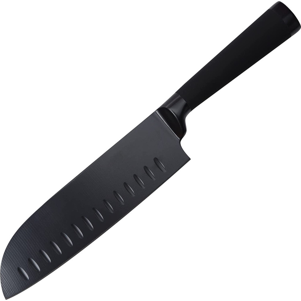 Кухонний ніж Bergner Black Blade Сантоку 17,5 см (BG-8776) - зображення 1