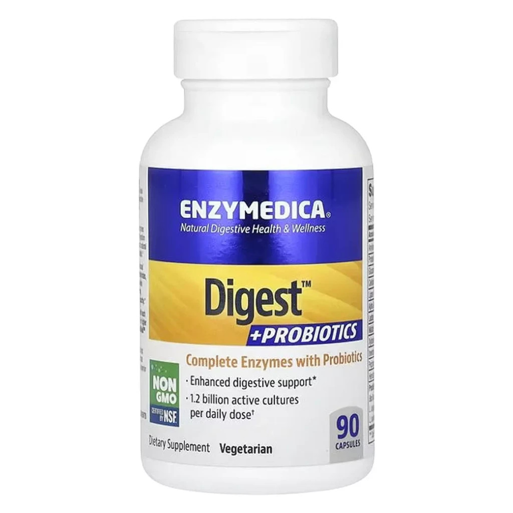 Пробіотики Enzymedica Ферменти з пробіотиками, Digest + Probiotics, 30 капсул (ENZ-13040) - зображення 1