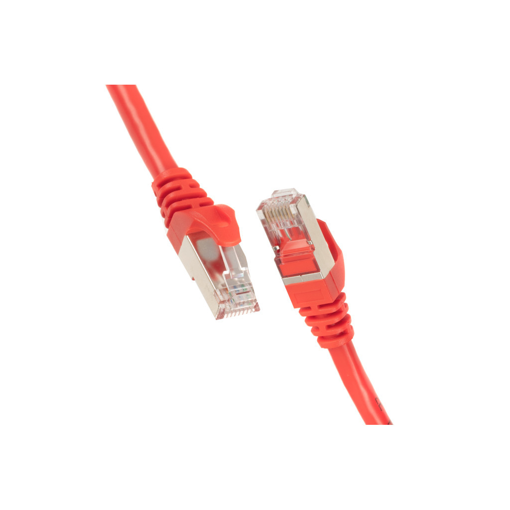 Патч-корд 2E 1м S/FTP Cat 6 CU PVC 26AWG 7/0.16 red (2E-PC6SFTPCOP-100RD) - зображення 1