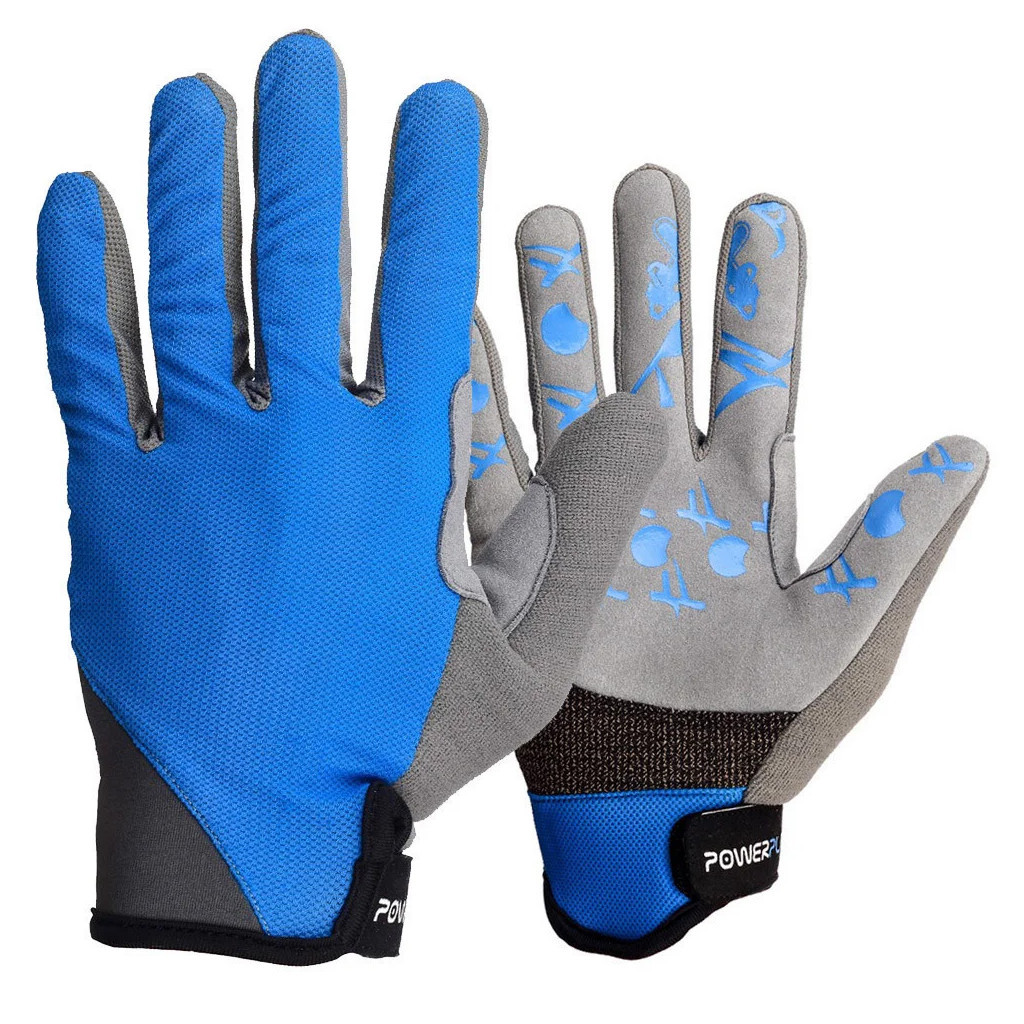 Велорукавиці PowerPlay 6566 Blue M (6566_M_Blue/Grey) - зображення 1
